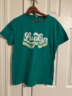 "Lucky" Graphic St. Patrick's Short Sleeve T-Shirt - Green